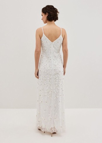 Phase Eight Alexia Embellished Wedding Dress White USA | 8024195-XV